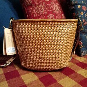 Patricia Nash Valbella Woven Leather Crossbody Bag ~ NWT!